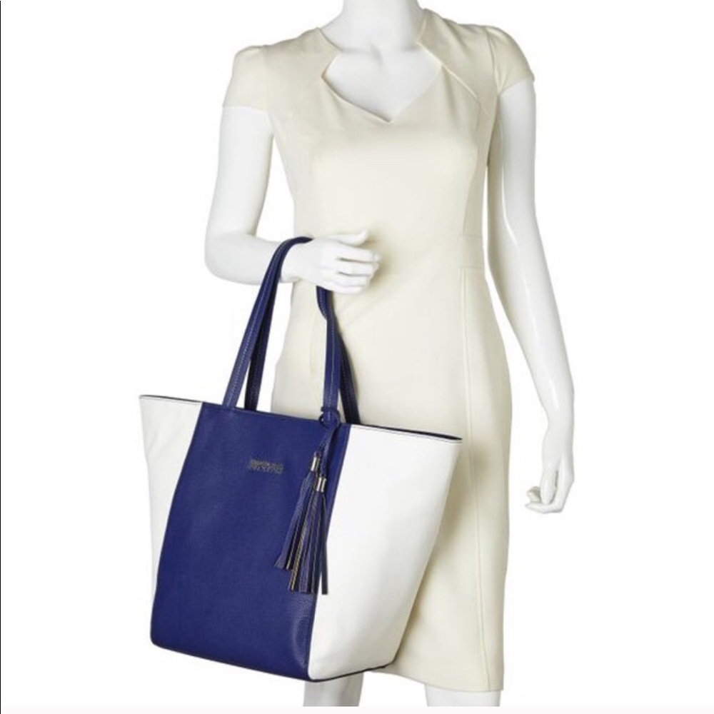 Kenneth Cole Globe Trotter Tote Black & White